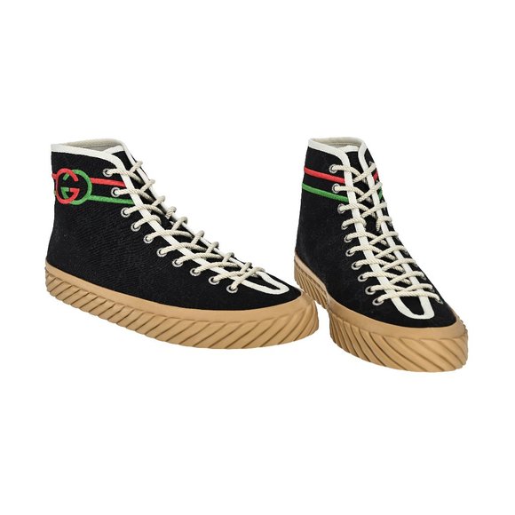 Gucci Men's GG Interlocking on Original GG Canvas High Top Sneakers - Picture 1 of 9